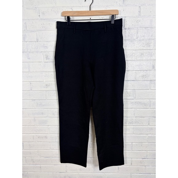 Quince Pants - Quince Ultra Stretch Ponte Straight Leg Pants Womens L Black NWT